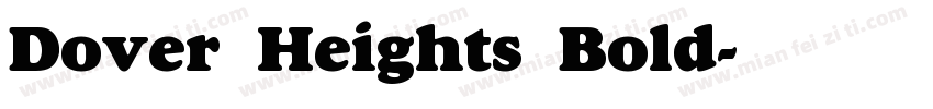 Dover Heights Bold字体转换